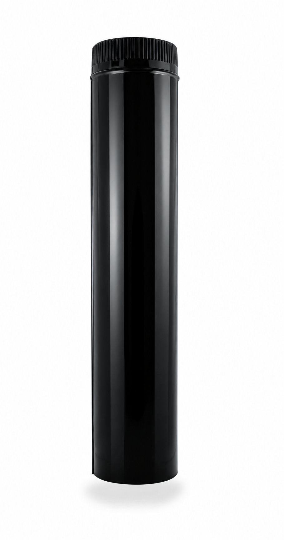 Tubo para chimeneas en Acero Negro Vitrificado Longitud 1 m - Serie lisa