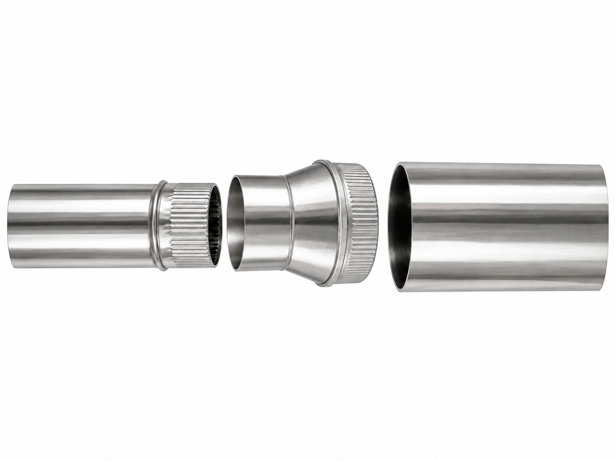 Ampliación para chimeneas en Acero Inoxidable - Serie Lisa