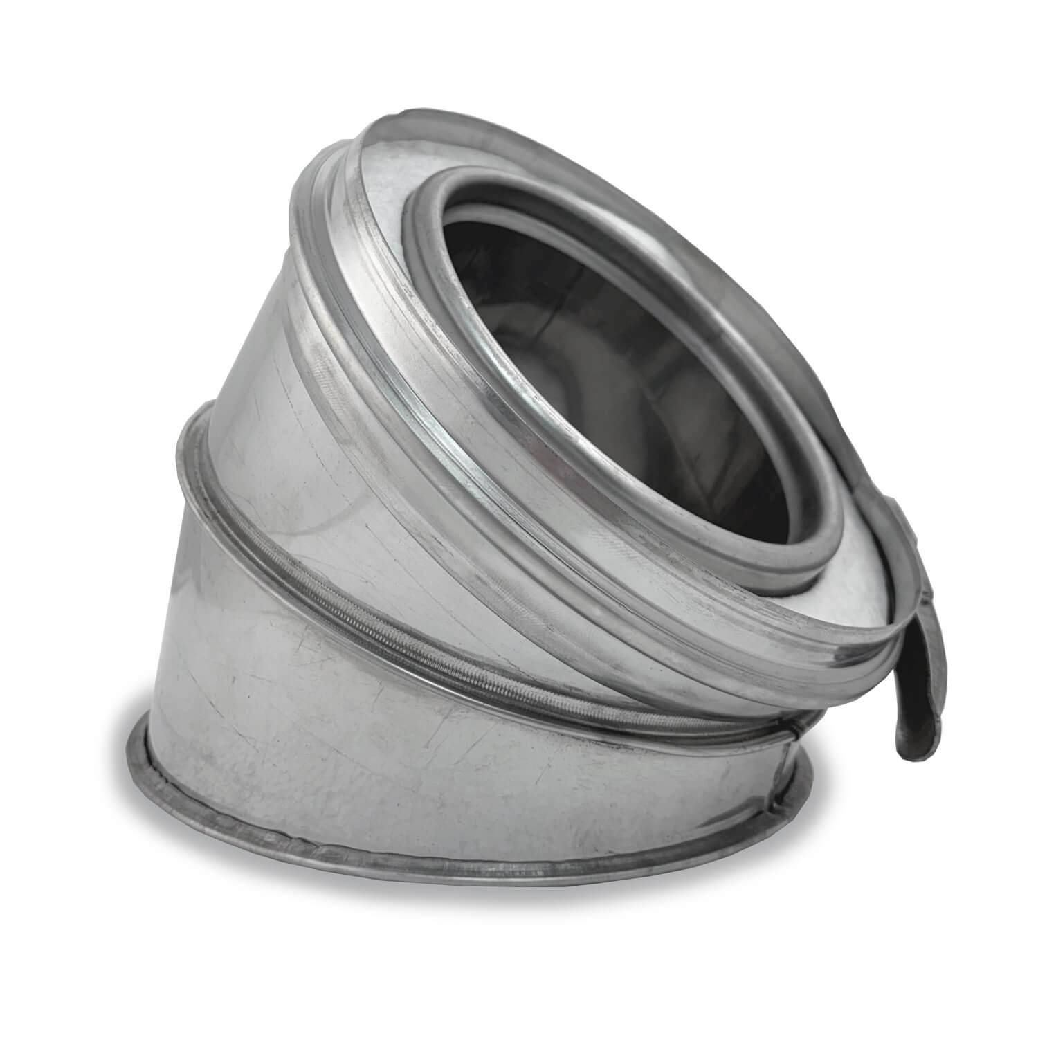 Codo Aislado Doble Pared en Acero Inoxidable - Ángulo 45º - Serie Modular Aislada