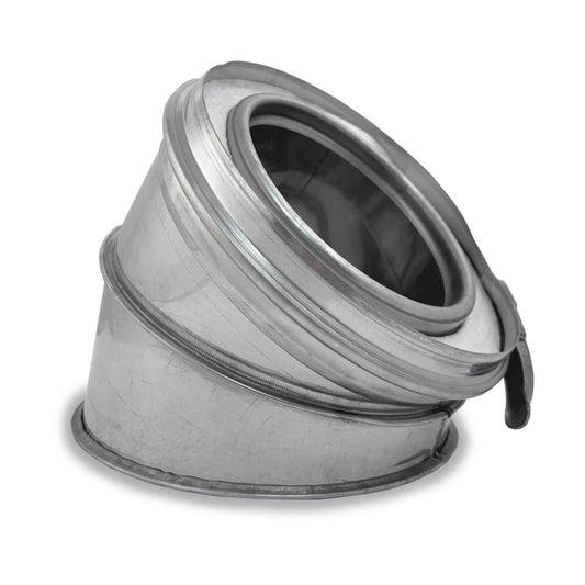 Codo Aislado Doble Pared en Acero Inoxidable - Ángulo 45º - Serie Modular Aislada