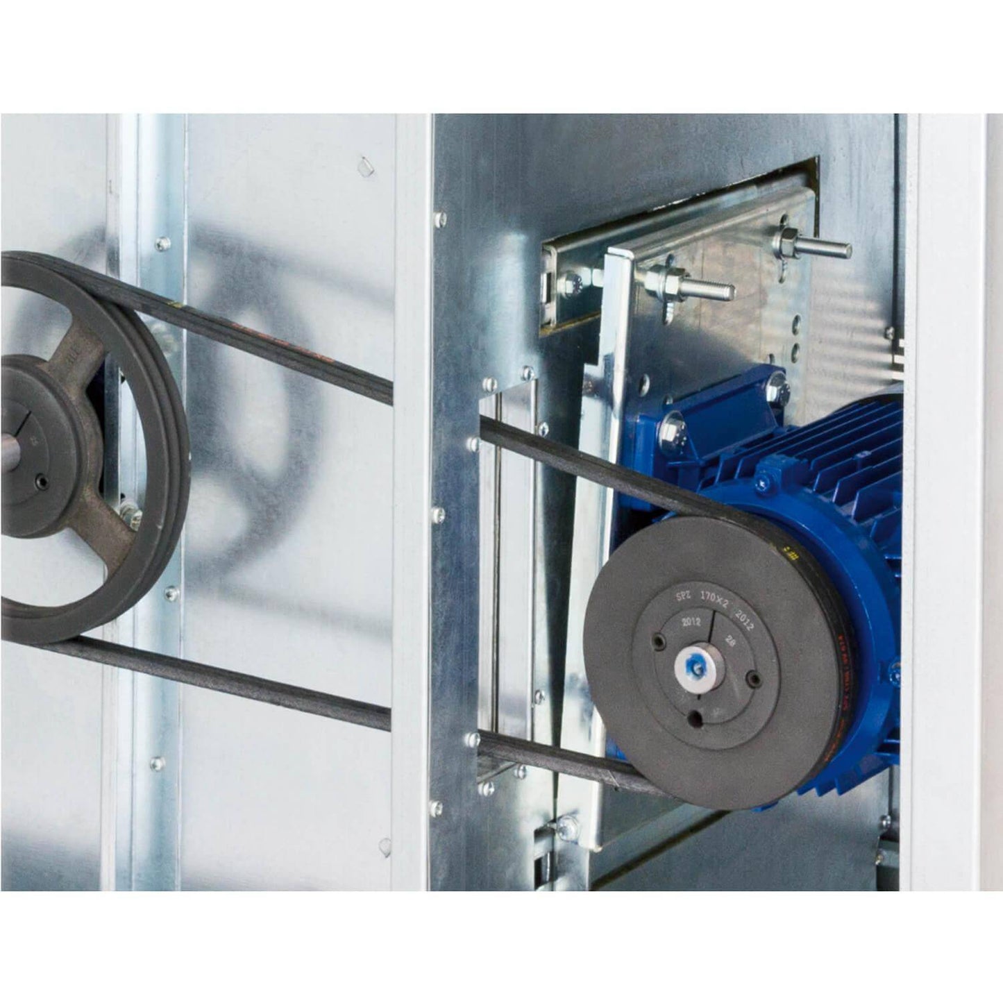 Unidad De Ventilación Con Motor De Simple Aspiración a Transmisión y Ventilador - Entrada Izquierda - Max 400ºC