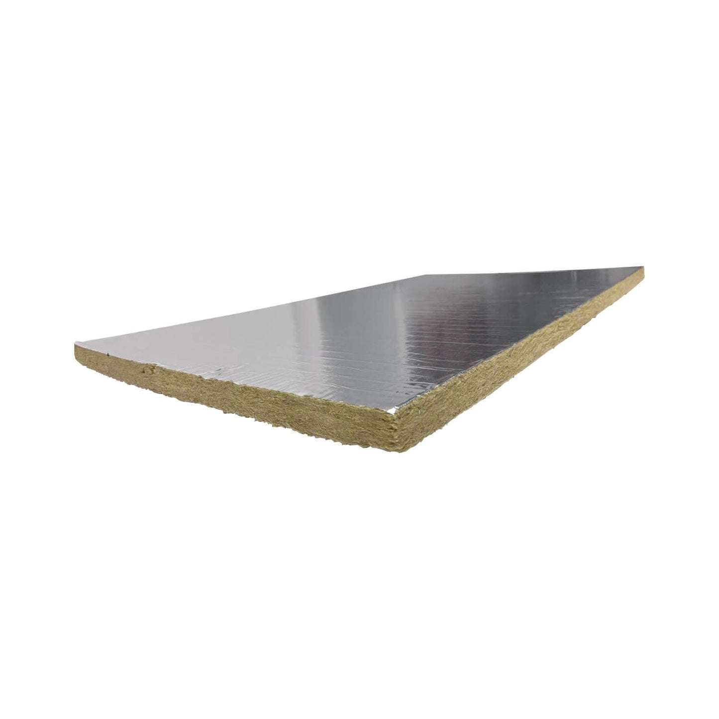 Panel de lana de roca 100kg/m3 de 100x60x3cm con cara de aluminio 40 micras - Aislante térmico y acústico para chimeneas,estufas,paredes,techos,conductos de ventilacion y cajones de persiana