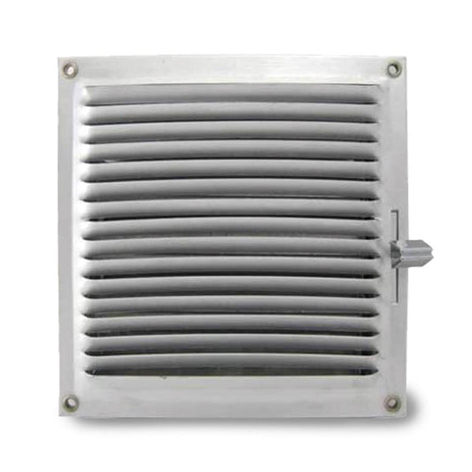 Rejilla Ventilación en Aluminio Plateado para Atornillar - Regulable