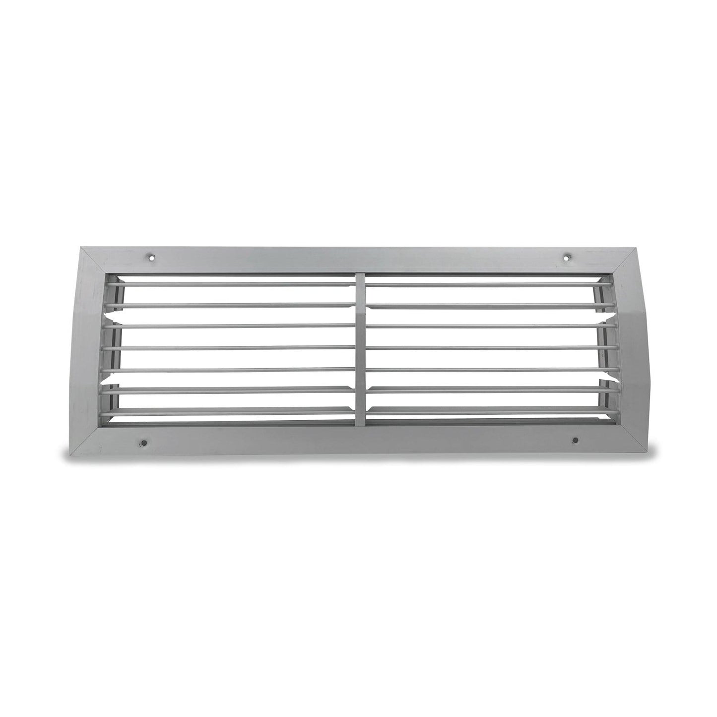 Rejilla Ventilación en Aluminio Plateado para Conducto Circular Lateral Curvado