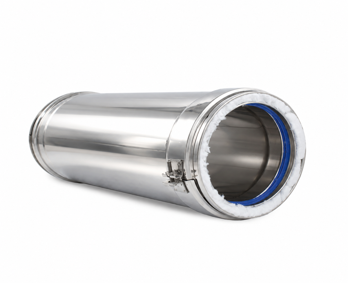 Tubo Aislado para chimeneas Longitud 1 m - Serie Modular Aislada Inox EI30