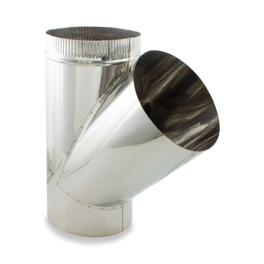 TE para chimeneas en Acero Inoxidable - Ángulo 45º - Serie lisa