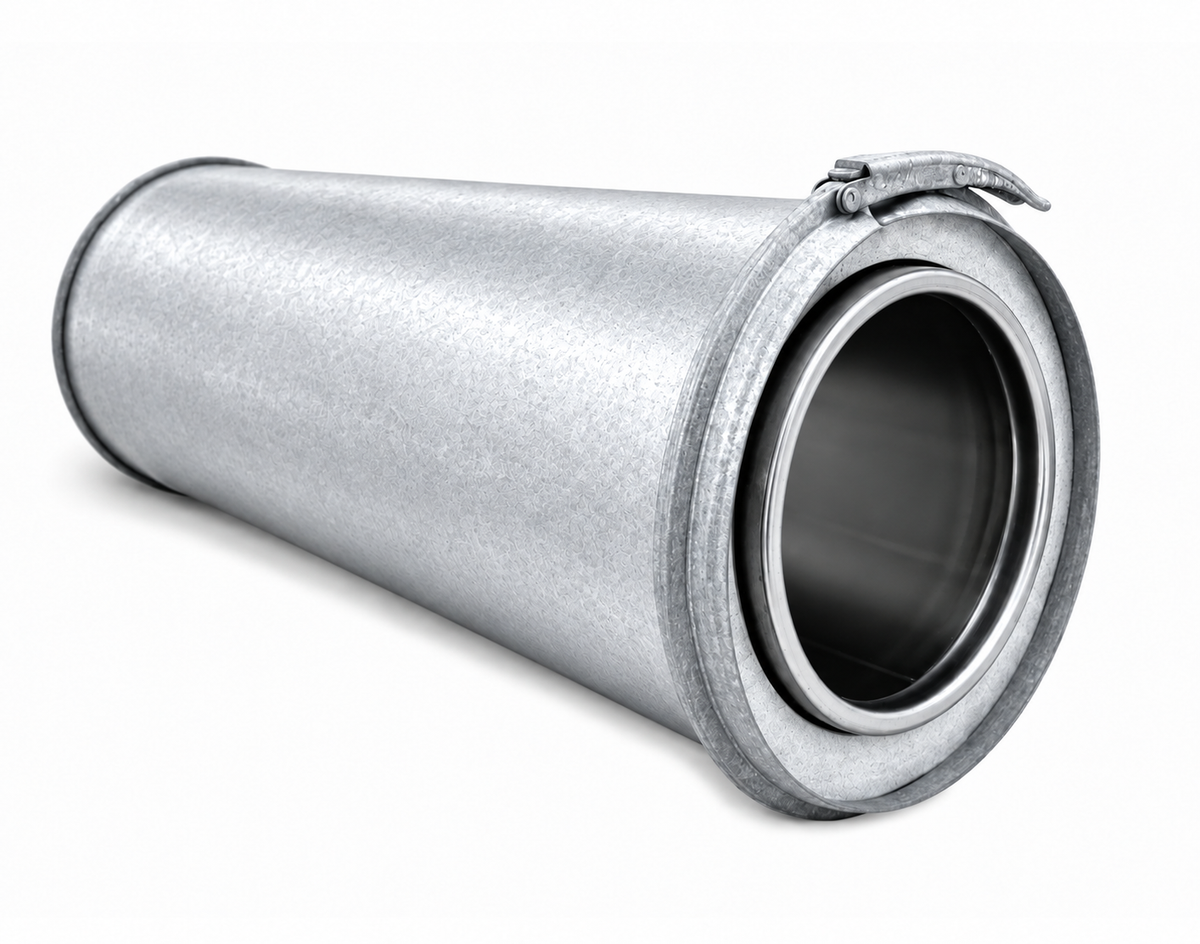Tubo de Doble Pared Aislado Anticondensación en Acero Galvanizado Longitud 1 m - Serie Modular Aislada