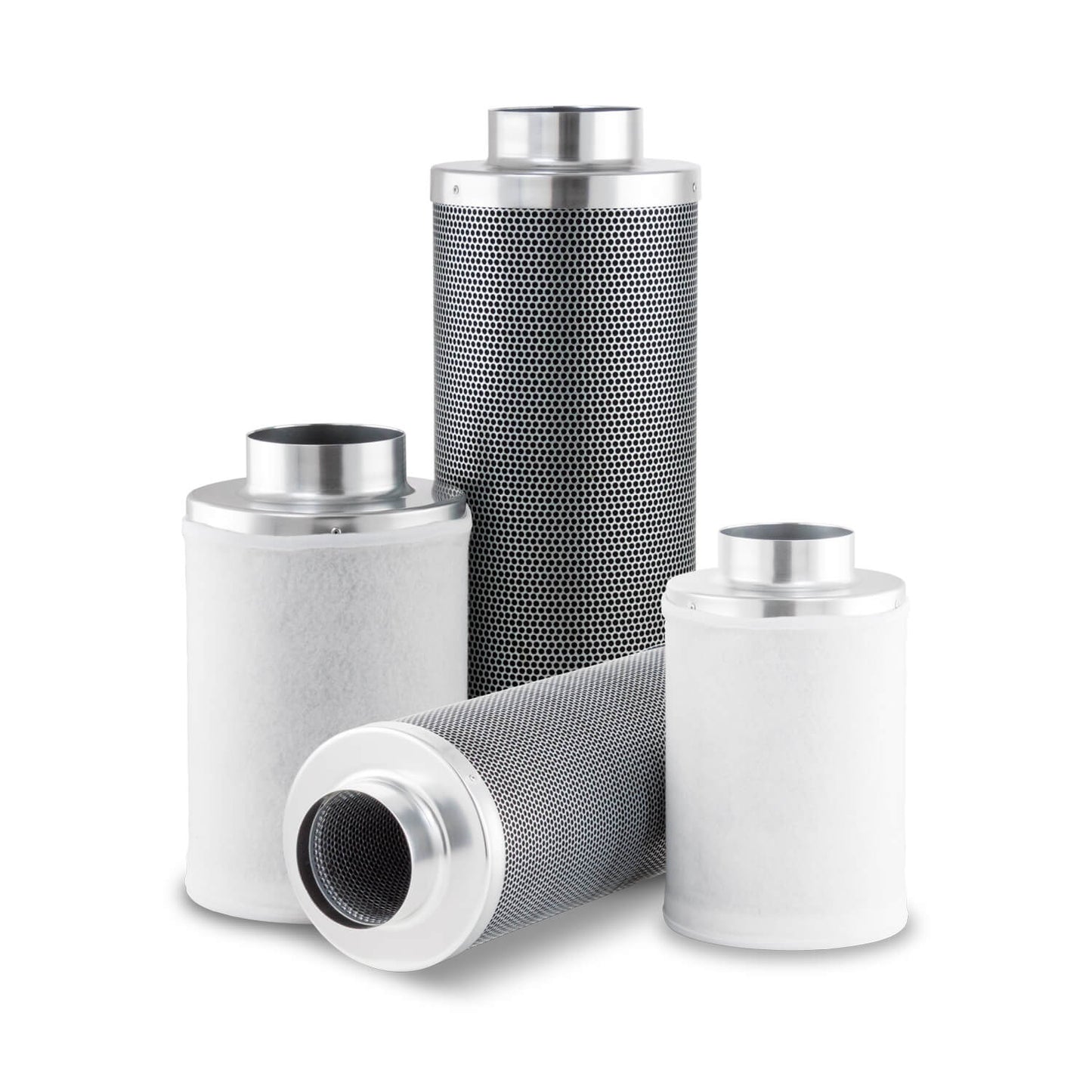 Filtro Cilíndrico de Carbón Activado para Eliminación de Olores en Cultivos de Interior, Purificación de Aire y Otros Gases