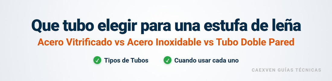 Qué tubo elegir para una estufa de leña: guía técnica completa (inox, vitrificado y doble pared)