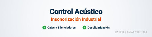 Cabecera técnica sobre sistemas de control acústico en ventilación: cajas insonorizadas y accesorios antivibratorios.