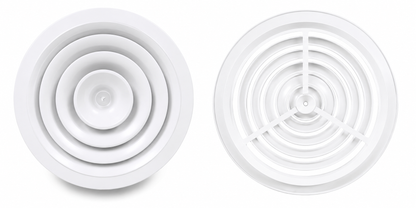 Difusor de Aire Redondo en Aluminio Blanco