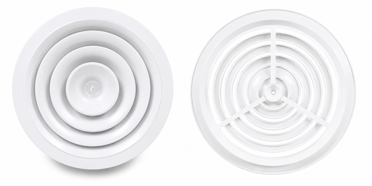 Difusor de Aire Redondo en Aluminio Blanco