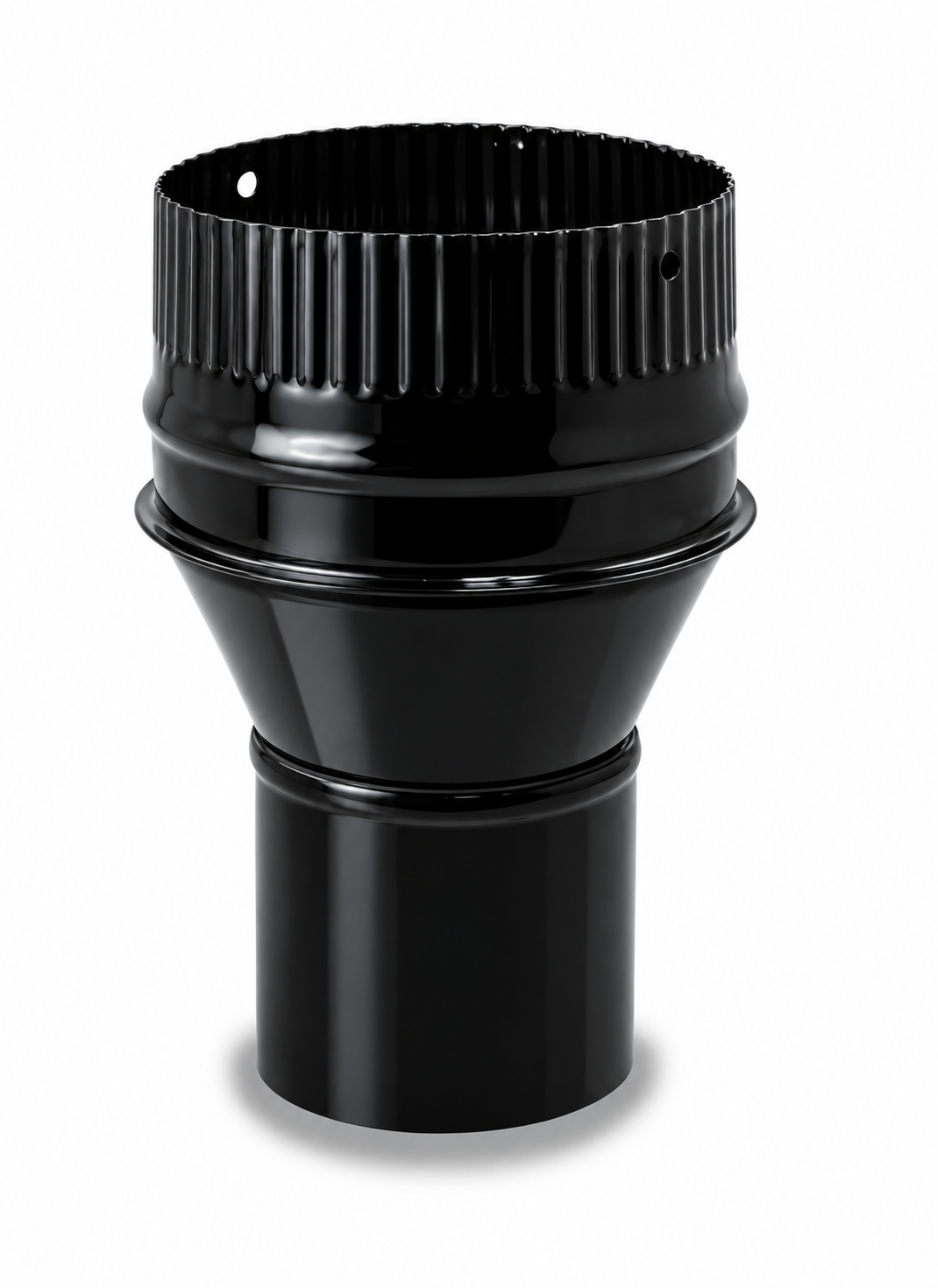 Ampliación para chimeneas en Acero Negro Vitrificado - Serie Lisa