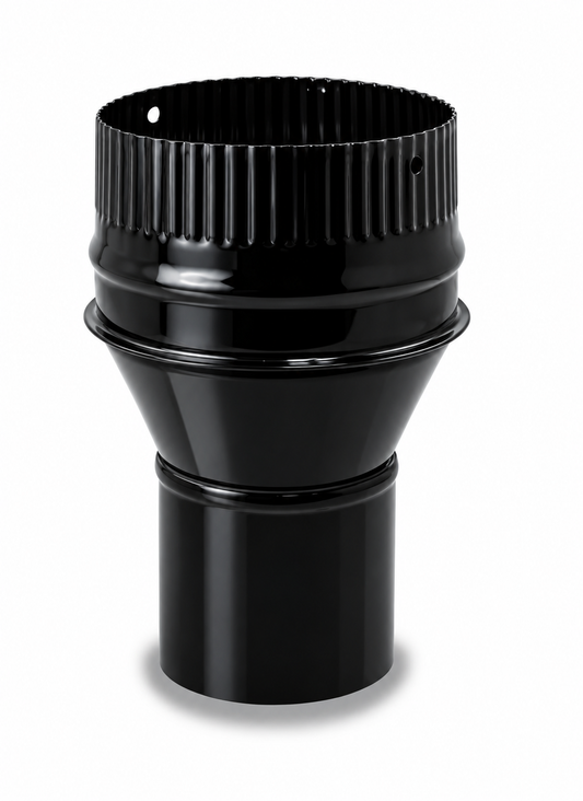 Ampliación para chimeneas en Acero Negro Vitrificado - Serie Lisa