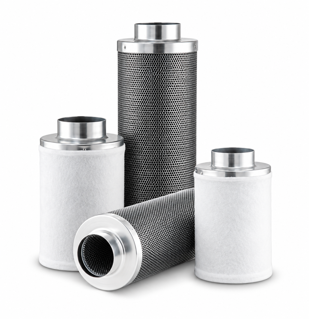 Filtro Cilíndrico de Carbón Activado para Eliminación de Olores en Cultivos de Interior, Purificación de Aire y Otros Gases