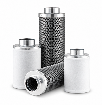 Filtro Cilíndrico de Carbón Activado para Eliminación de Olores en Cultivos de Interior, Purificación de Aire y Otros Gases