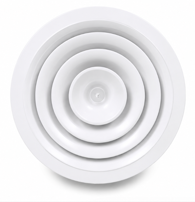 Difusor de Aire Redondo en Aluminio Blanco