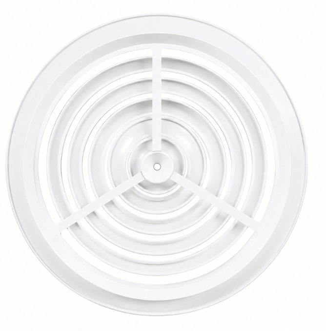 Difusor de Aire Redondo en Aluminio Blanco