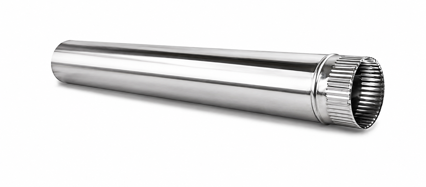 Tubo para chimeneas en Acero Inoxidable Longitud 1 m - Serie lisa