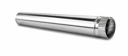 Tubo para chimeneas en Acero Inoxidable Longitud 1 m - Serie lisa