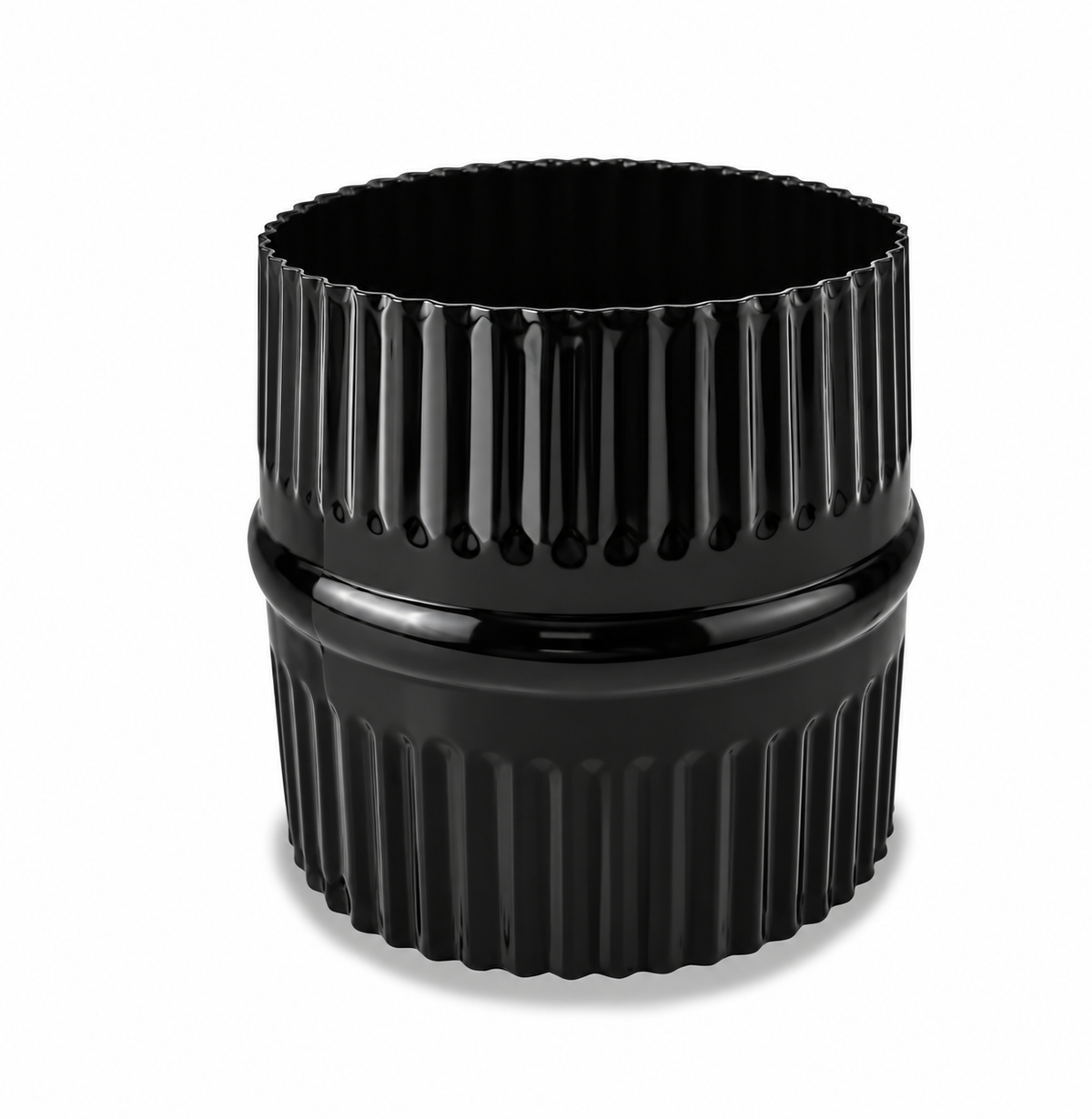 Manguito de Unión para Conductos en Acero Negro Vitrificado - Serie Lisa y Flexible