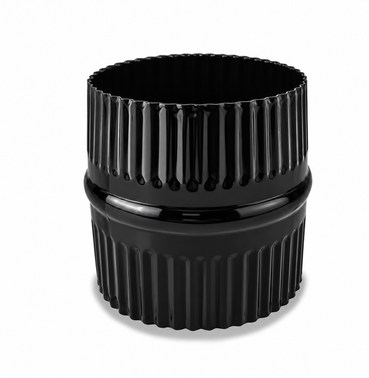 Manguito de Unión para Conductos en Acero Negro Vitrificado - Serie Lisa y Flexible