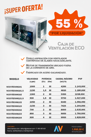 OFERTA CAJA VENTILACIÓN ECO