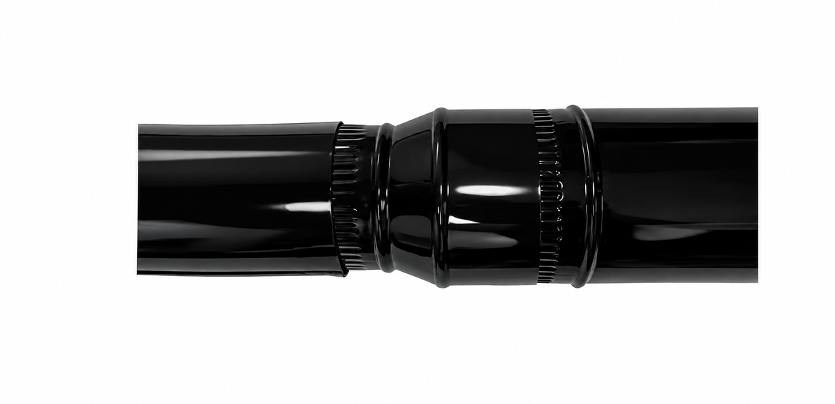 Reducción para chimeneas en Acero Negro Vitrificado - Serie Lisa