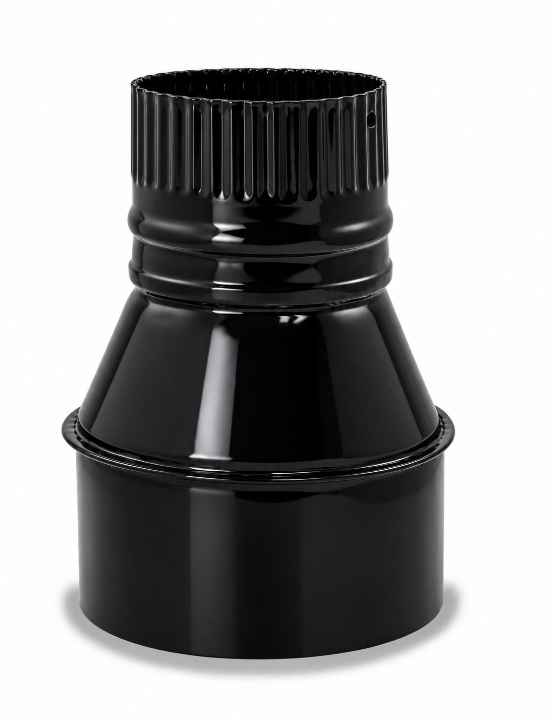 Reducción para chimeneas en Acero Negro Vitrificado - Serie Lisa