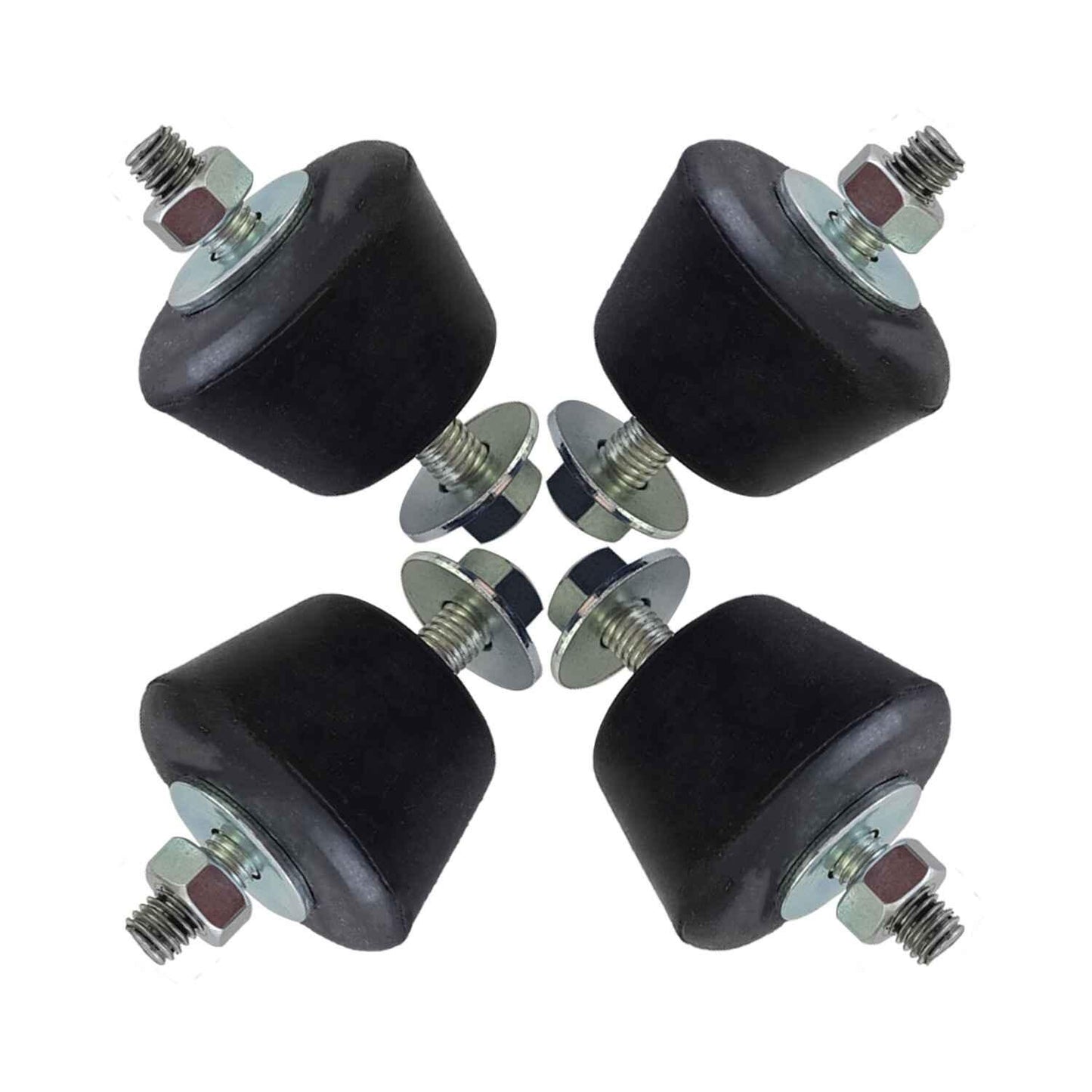Kit de 4 Silentblocks de Goma para Aire Acondicionado Exterior - Amortiguador de Vibraciones M8, Pies Antivibración para Montaje en Soporte