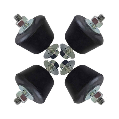 Kit de 4 Silentblocks de Goma para Aire Acondicionado Exterior - Amortiguador de Vibraciones M8, Pies Antivibración para Montaje en Soporte