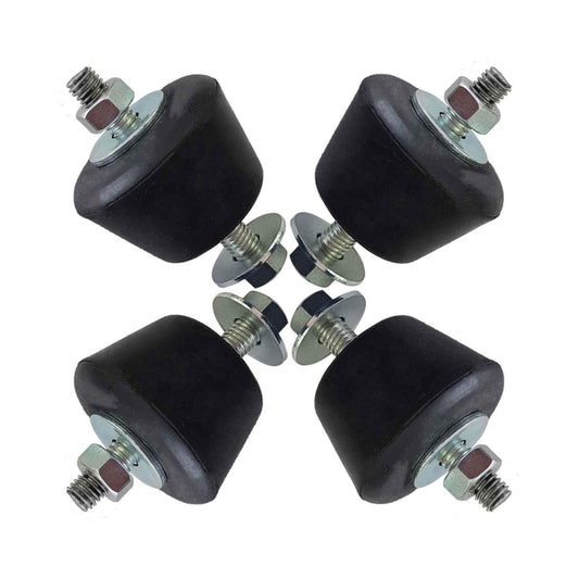 Kit de 4 Silentblocks de Goma para Aire Acondicionado Exterior - Amortiguador de Vibraciones M8, Pies Antivibración para Montaje en Soporte