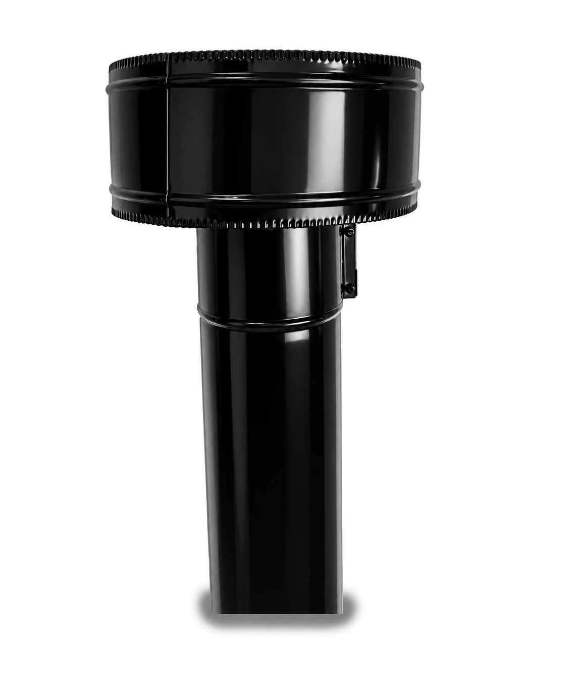Sombrerete Antirevocante para chimeneas en Acero pintado en Negro - Serie lisa