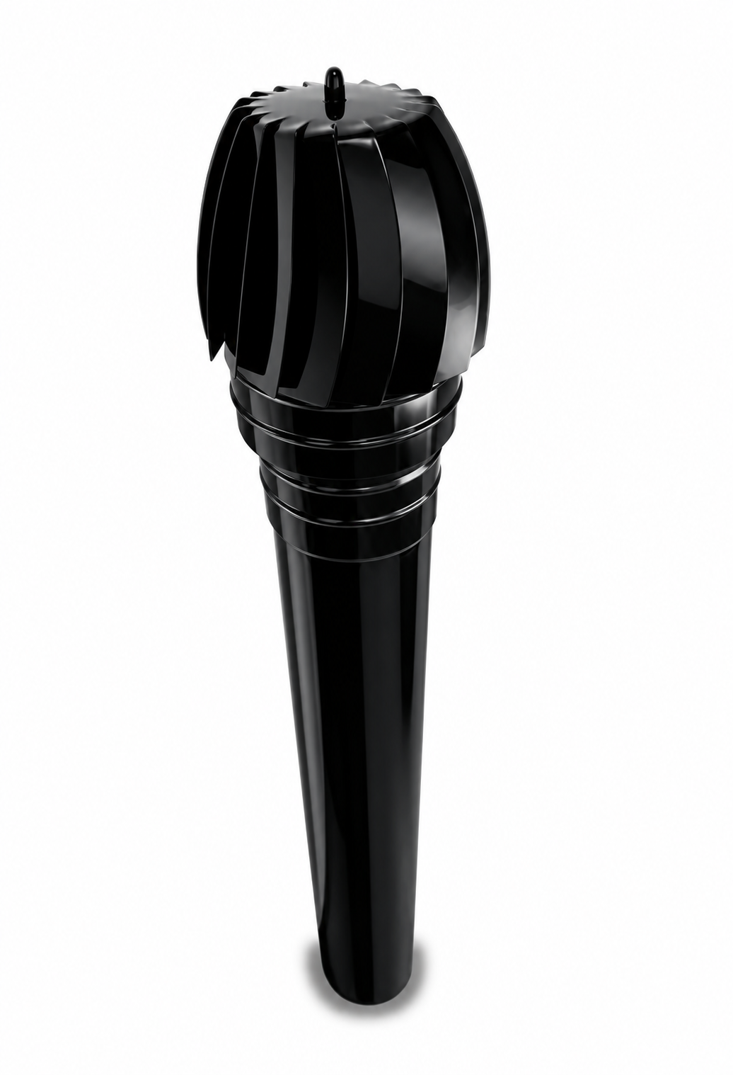 Sombrerete Aspirador Giratorio para chimeneas en Acero pintado en Negro - Serie lisa