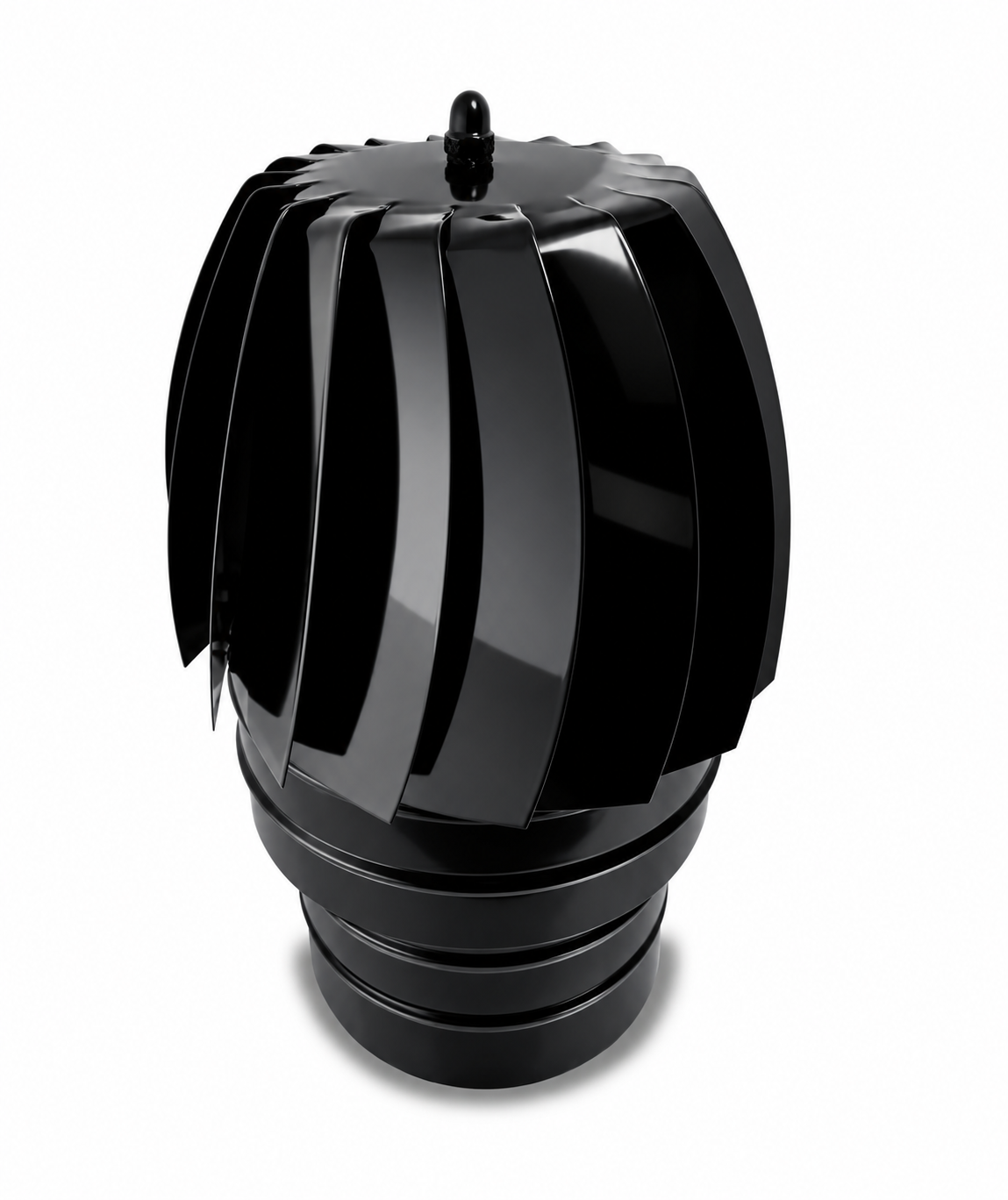 Sombrerete Aspirador Giratorio para chimeneas en Acero pintado en Negro - Serie lisa