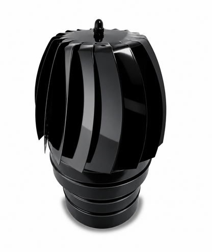 Sombrerete Aspirador Giratorio para chimeneas en Acero pintado en Negro - Serie lisa