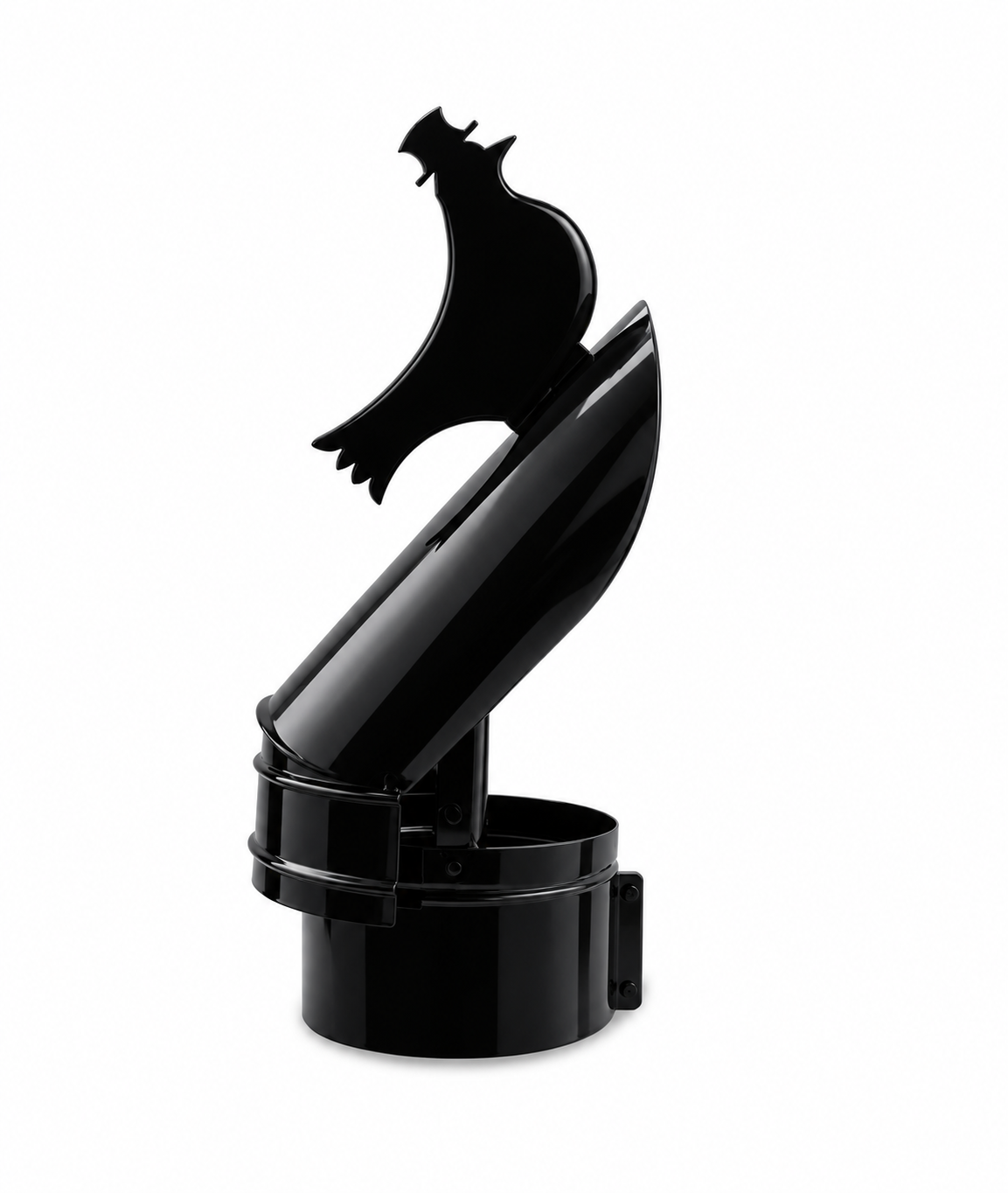 Sombrerete Giratorio tipo Veleta para chimeneas en Acero pintado en Negro - Serie lisa