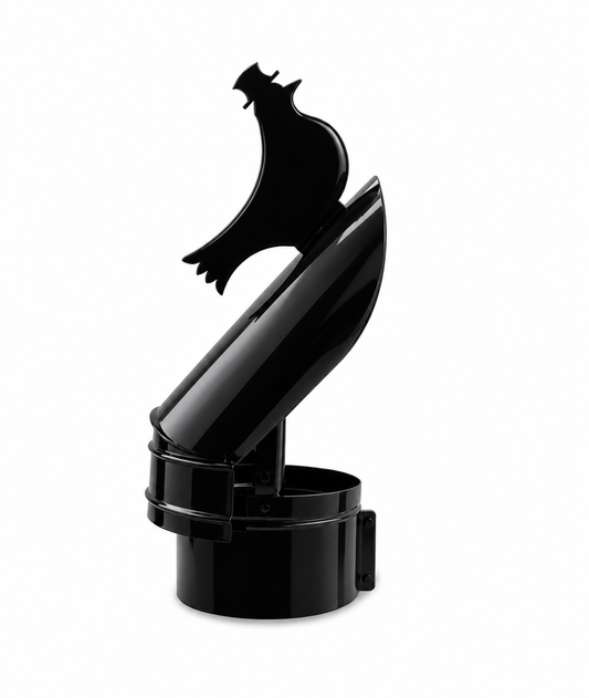 Sombrerete Giratorio tipo Veleta para chimeneas en Acero pintado en Negro - Serie lisa