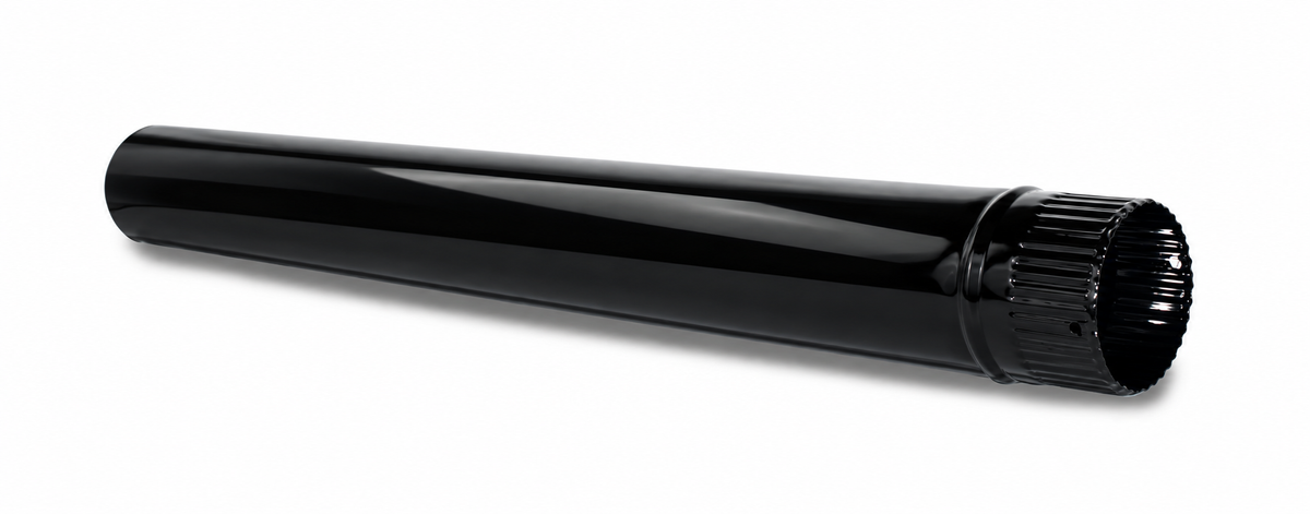 Tubo para chimeneas en Acero Negro Vitrificado Longitud 1 m - Serie lisa
