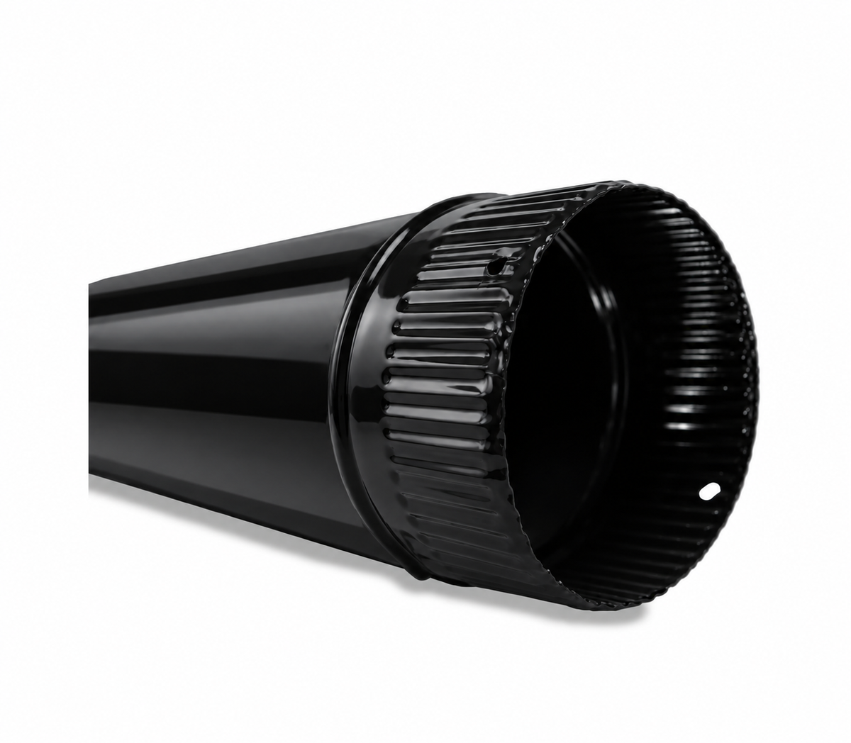 Tubo para chimeneas en Acero Negro Vitrificado Longitud 1 m - Serie lisa