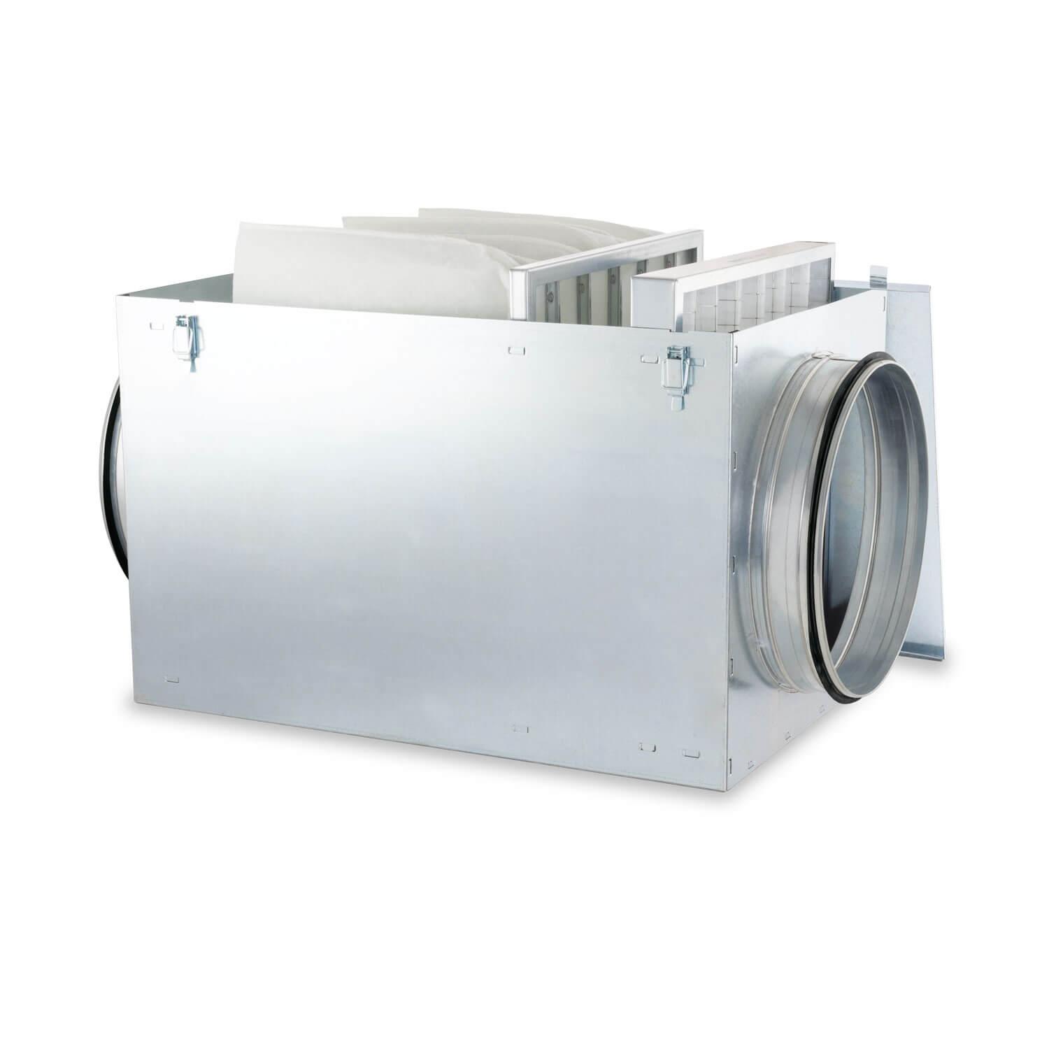 Caja Portafiltros de Acero Galvanizado para Filtros de Bolsa y Panel