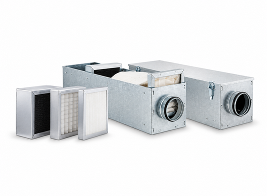 Caja Portafiltros de Acero Galvanizado para Filtros de Bolsa y Panel