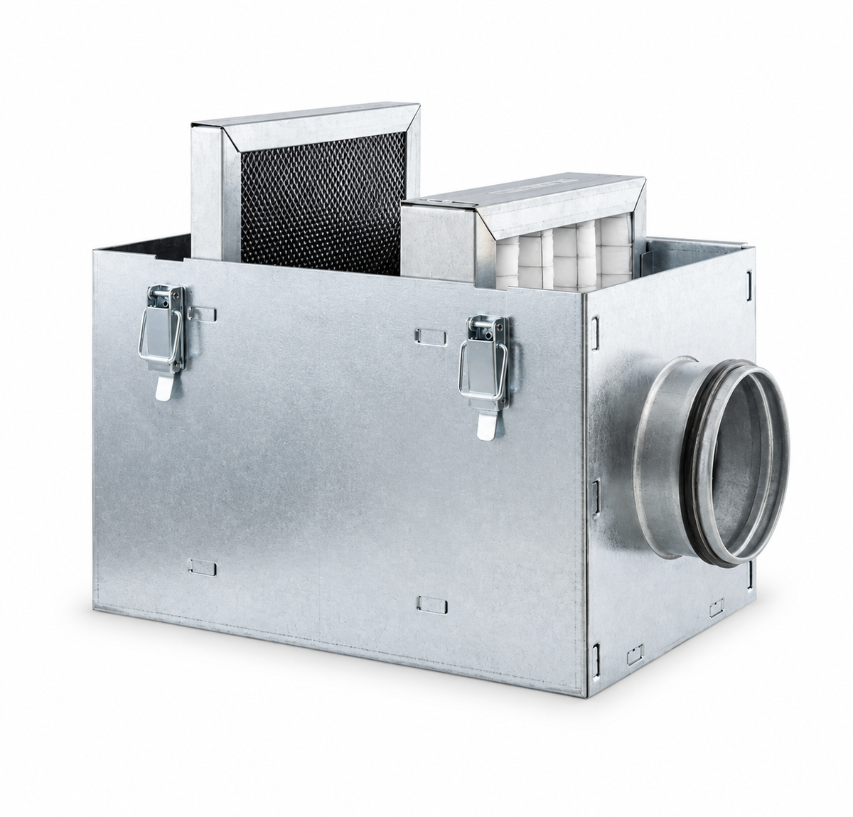 Caja Portafiltros de Acero Galvanizado para Filtros de Panel