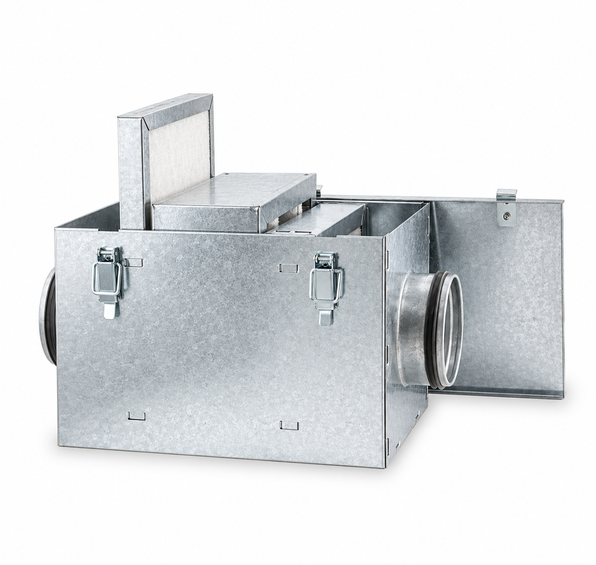 Caja Portafiltros de Acero Galvanizado para Filtros de Panel