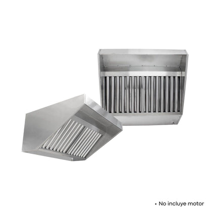 Campana Extractora Industrial Modelo Visera en Acero Inoxidable para Pared o Central a Techo