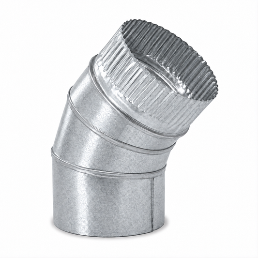 Codo de Sectores para chimeneas en Acero Galvanizado - Ángulo 45º - Serie lisa