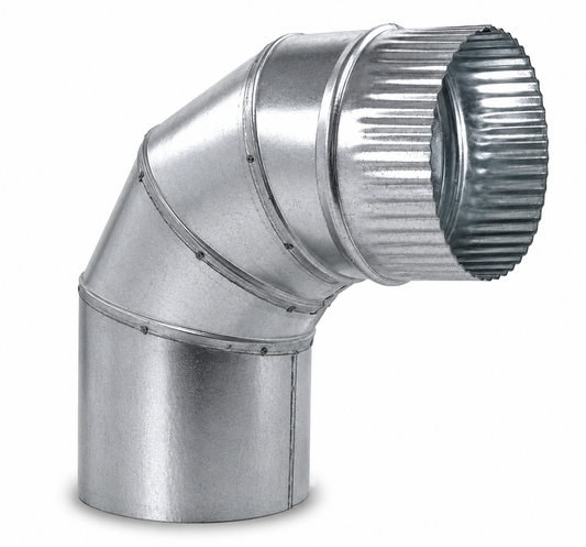 Codo de Sectores para chimeneas en Acero Galvanizado - Ángulo 90º - Serie lisa