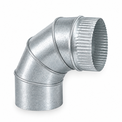 Codo de Sectores para chimeneas en Acero Galvanizado - Ángulo 90º - Serie lisa