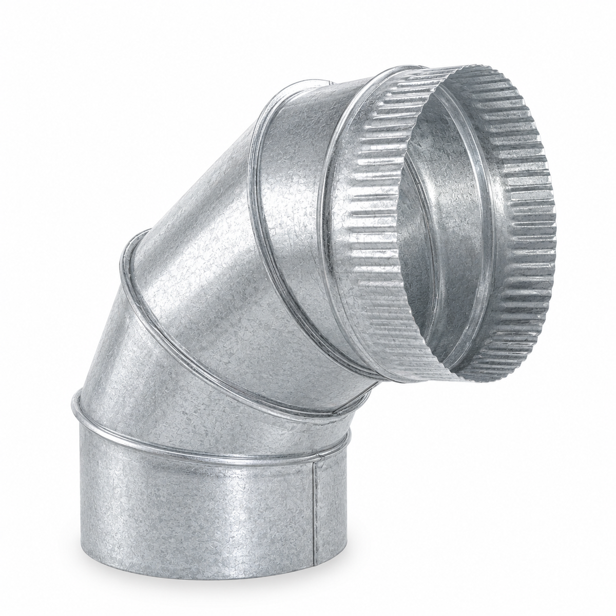 Codo de Sectores para chimeneas en Acero Galvanizado - Ángulo 90º - Serie lisa