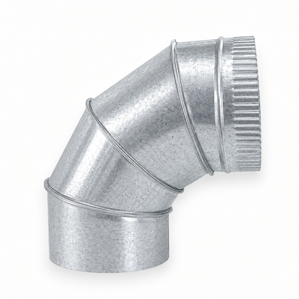 Codo de Sectores para chimeneas en Acero Galvanizado - Ángulo 90º - Serie lisa